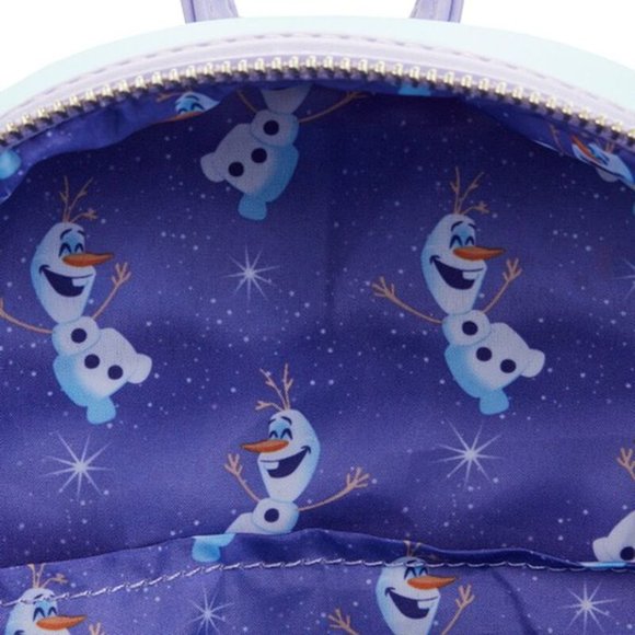 Loungefly Disney Frozen Princess Castle Womens Mini Backpack Purse Elsa Olaf NWT - Picture 3 of 7